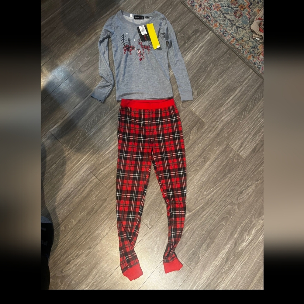 Gray and Red Kids Pajama Set